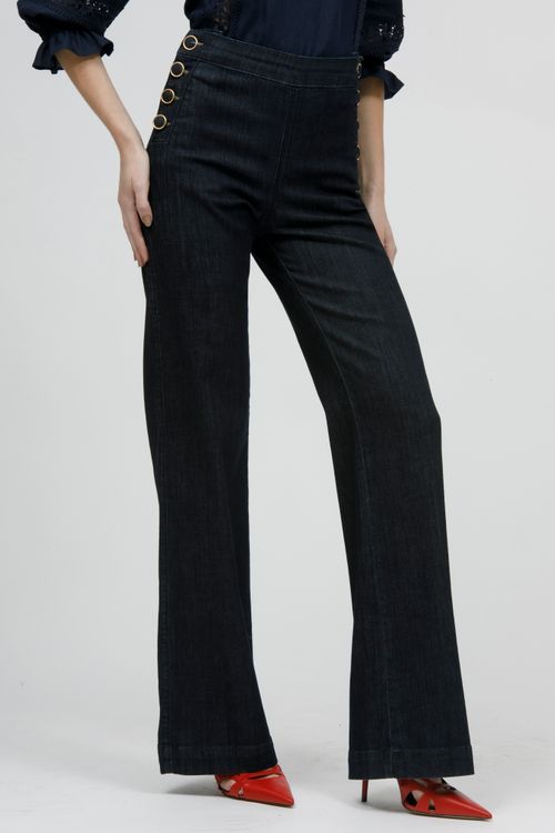Calça Feminina Jeans Luciana Wide Leg