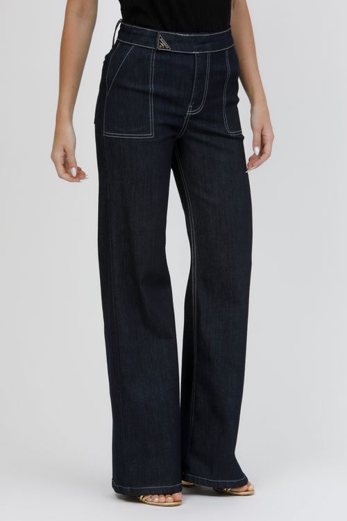 Calça Feminina Jeans Wide Leg