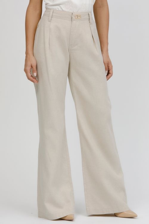 Calça Feminina Sarja Wide Leg