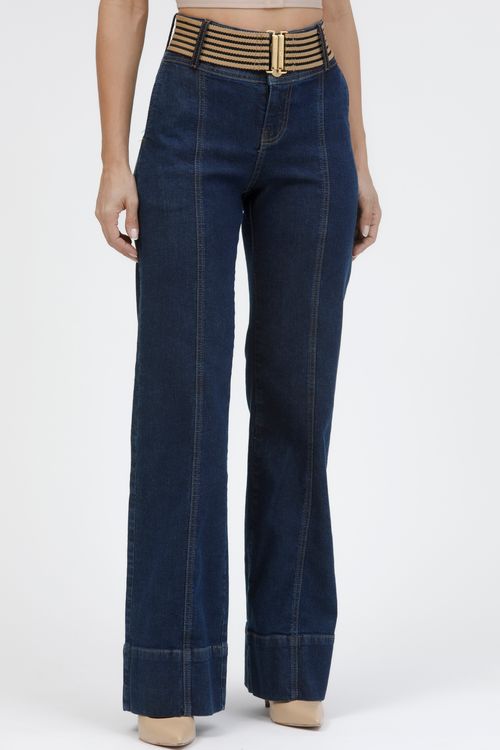 Calça Feminina Jeans Wide Leg