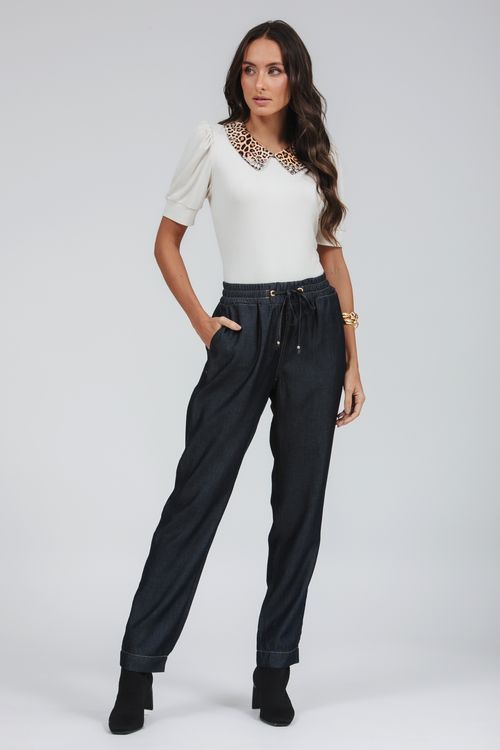 Calça Feminina Jeans Carrot Pijama