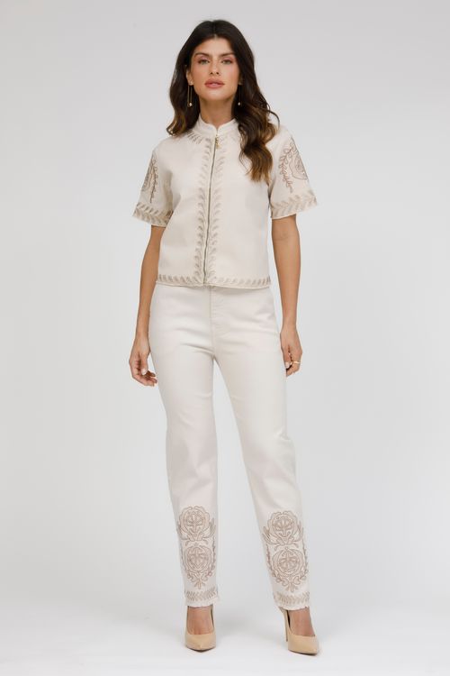 Calça Feminina Sarja Carrot Skinny