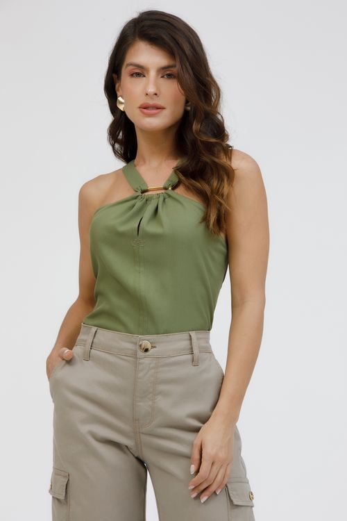 Regata Viscose Alça Com Fivela