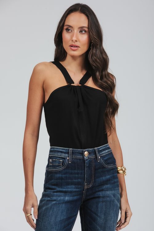 Regata Viscose Alça Com Fivela