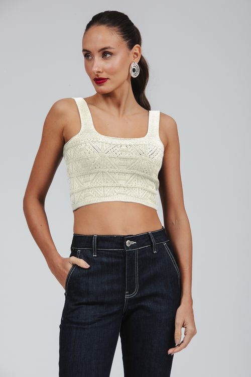 Top Cropped Tricot Alça Bella Falconi