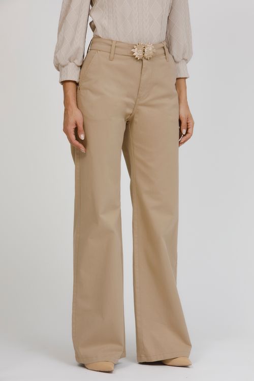 Calça Feminina Sarja Wide Leg