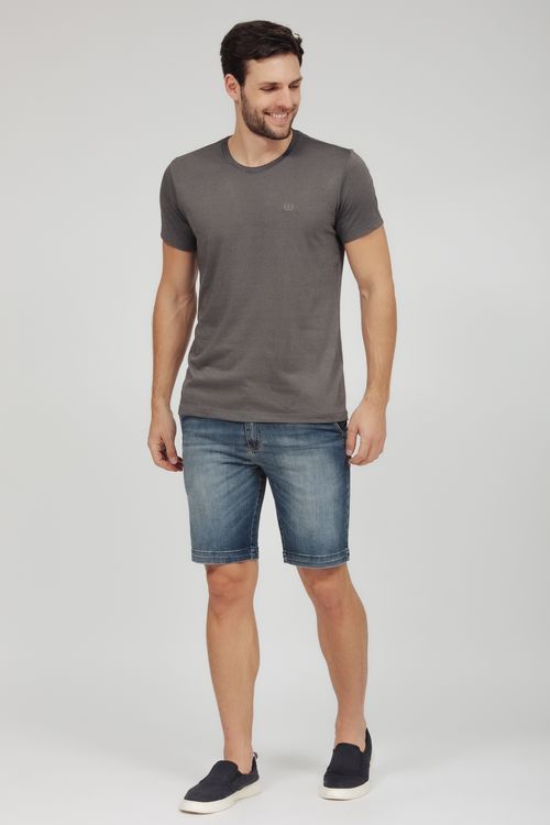 Camiseta Masculina Básica Gola Careca