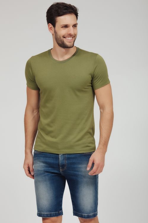 Camiseta Masculina Básica Gola Careca