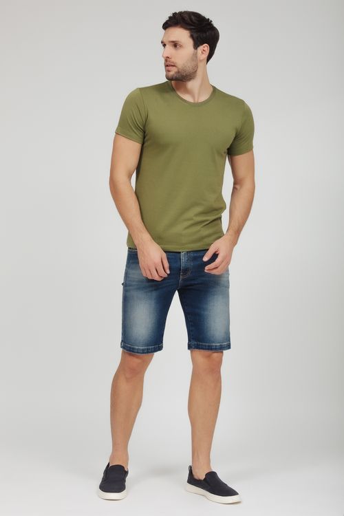Camiseta Masculina Básica Gola Careca