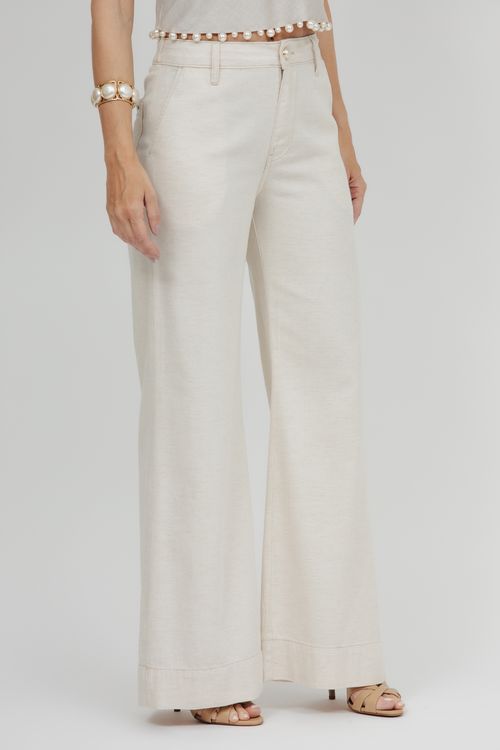 Calça Feminina Sarja Wide Leg