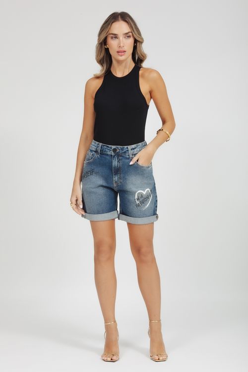 Bermuda Feminina Jeans Luciana
