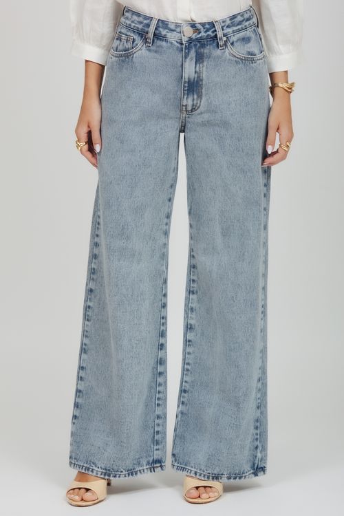 Calça Feminina Jeans Wide Leg