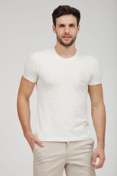 Camiseta Masculina Malha Linen Com Silk