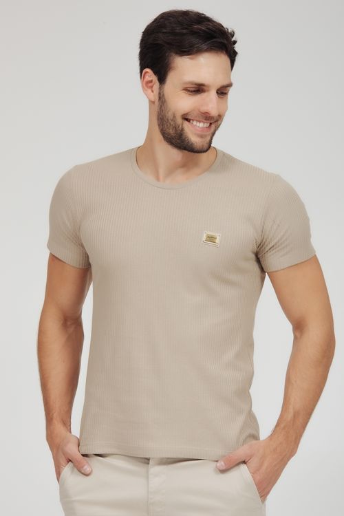 Camiseta Masculina Malha Canelada Metal