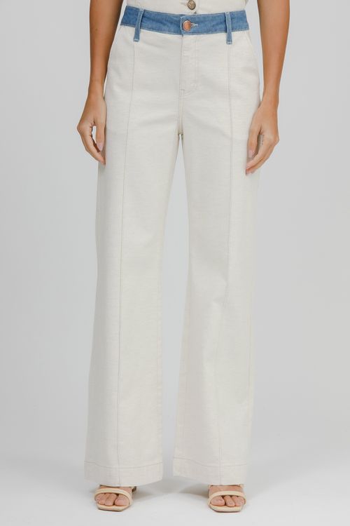 Calça Feminina Sarja Wide Leg