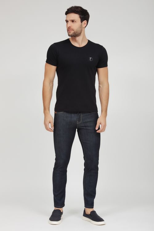 Camiseta Masculina Malha Silk Relevo