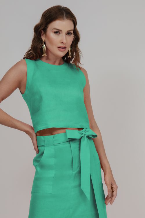 Regata Cropped Viscolinho