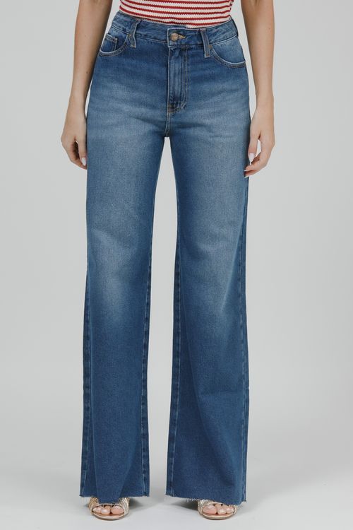 Calça Feminina Jeans Wide Leg