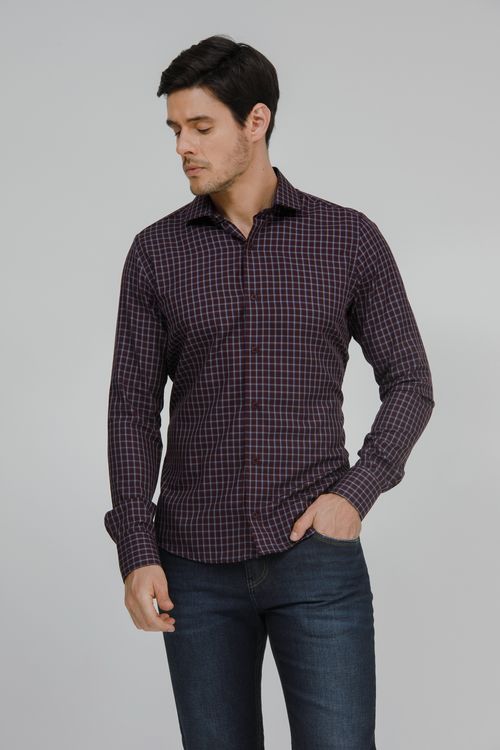 Camisa Masculina Slim Fit Manga Longa