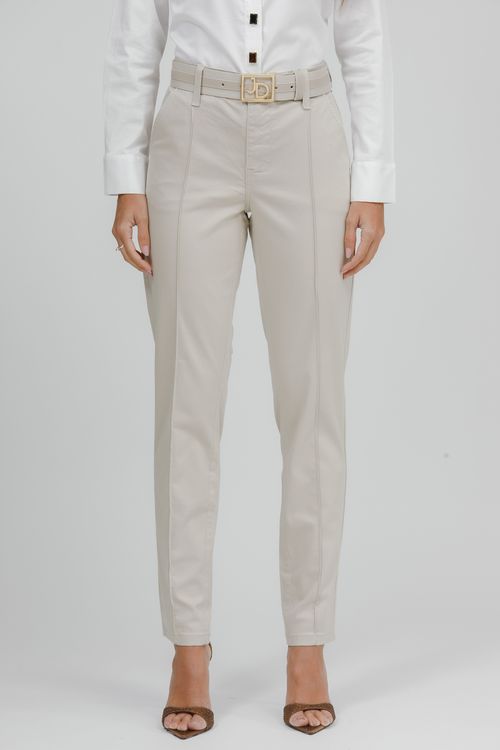 Calça Feminina Sarja Sofia Skinny Com Cinto