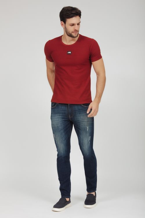 Camiseta Masculina Malha Melange