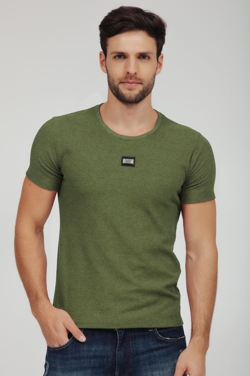 Camiseta Masculina Malha Melange