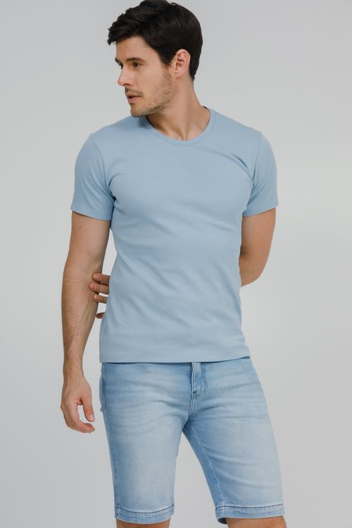 Camiseta Masculina Malha Suedine Brasão