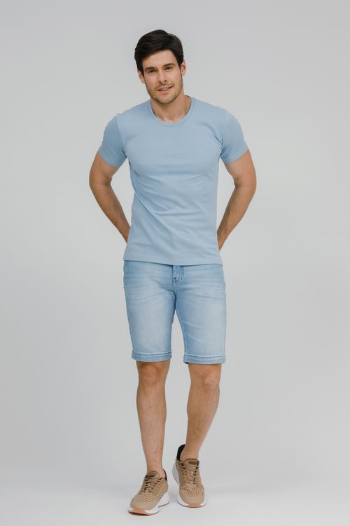 Camiseta Masculina Malha Suedine Brasão