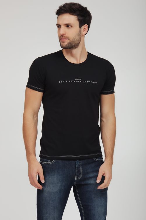 Camiseta Masculina Malha Silk Metalizado