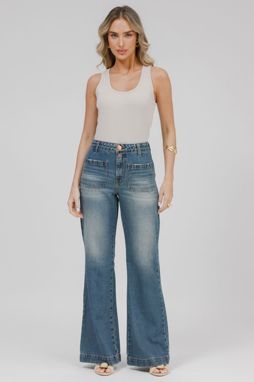 Calça Feminina Jeans Jana Flare