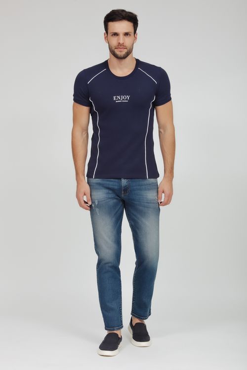 Camiseta Masculina Malha Piquet Vivos