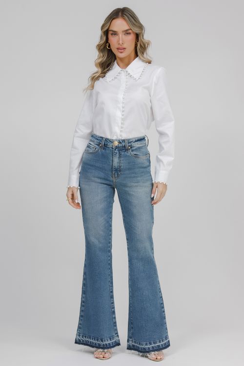 Calça Feminina Jeans Luciana Flare