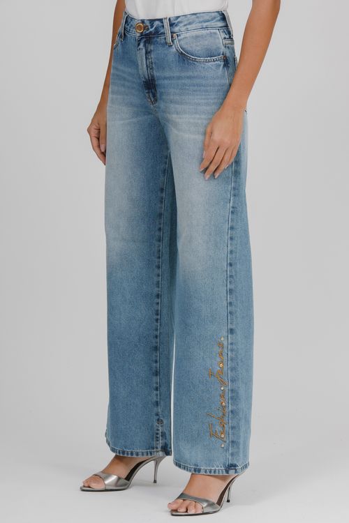 Calça Feminina Jeans Wide Leg