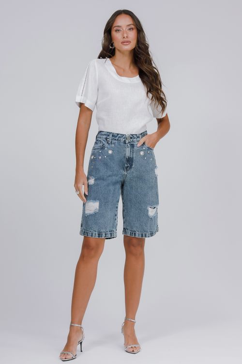 Bermuda Feminina Jeans Jorts