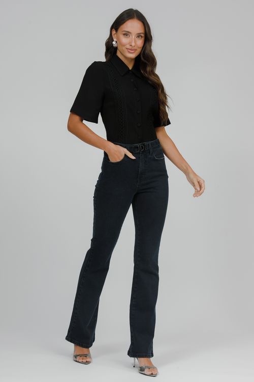 Calça Feminina Jeans Luciana Flare