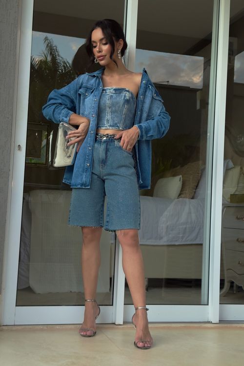 Bermuda Feminina Jeans Jorts