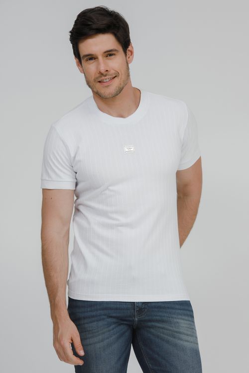 Camiseta Masculina Malha Piquet E Metal