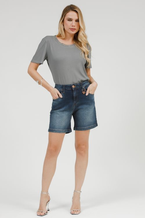 Bermuda Feminina Jeans Luciana