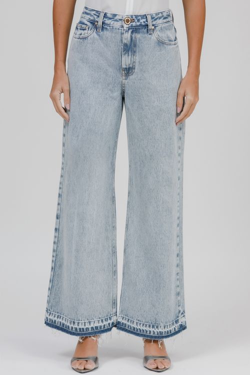 Calça Feminina Jeans Wide Leg