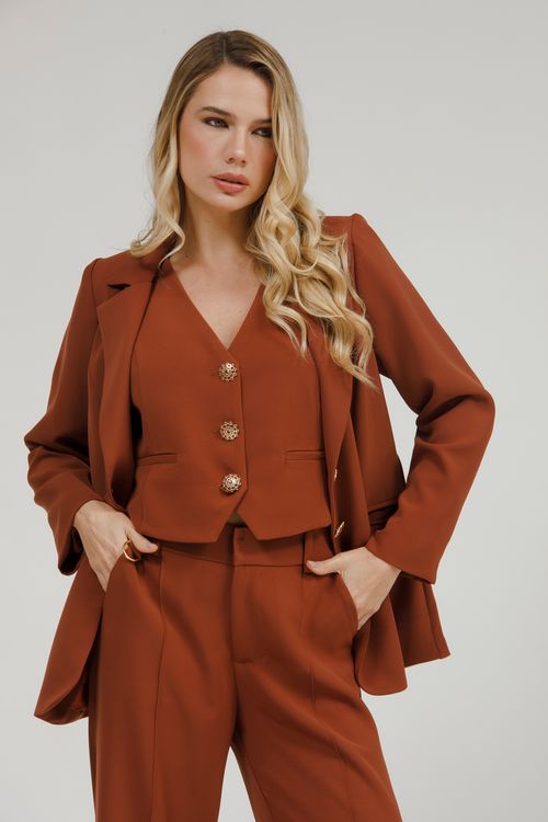 Blazer Alfaiataria Forrado Botões Joia