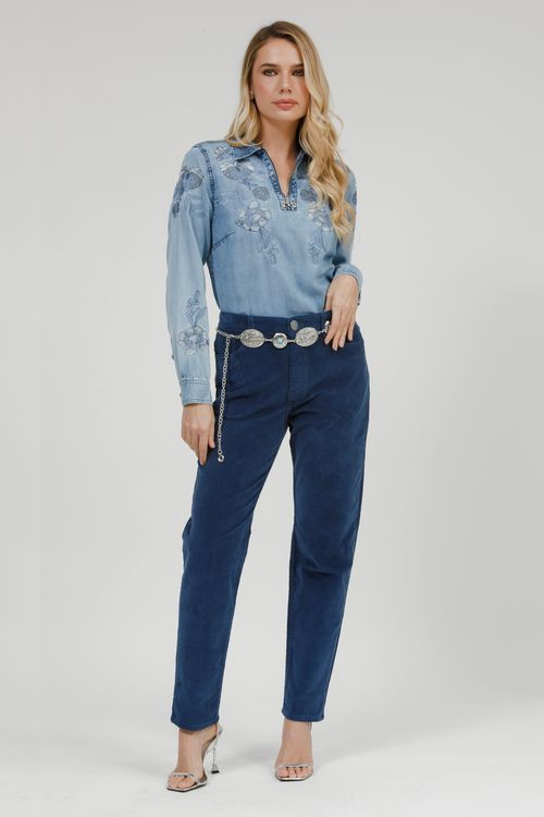 Calça Feminina Sarja Valentina Skinny