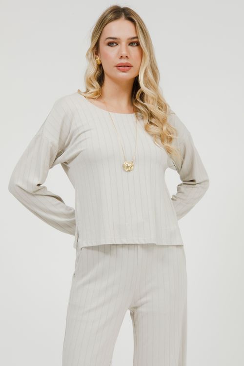 Aerolook Malha Tricot Calça E Blusa