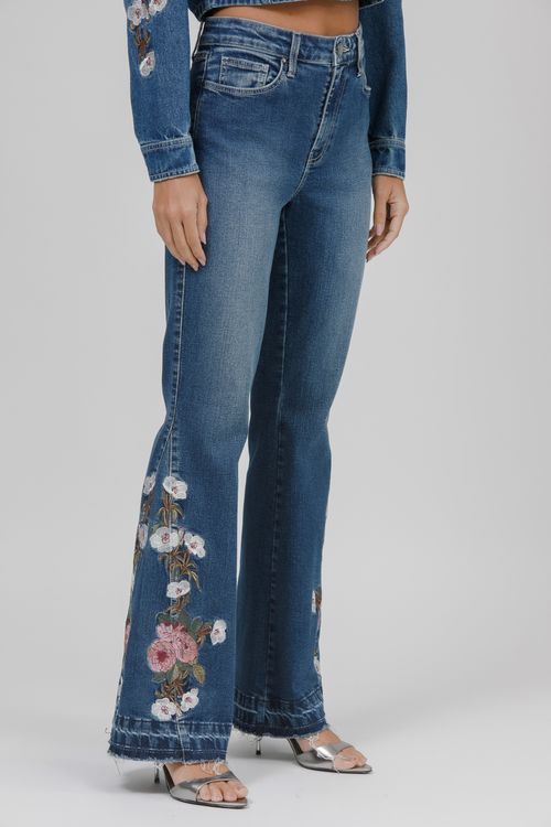 Calça Feminina Jeans Luciana Flare