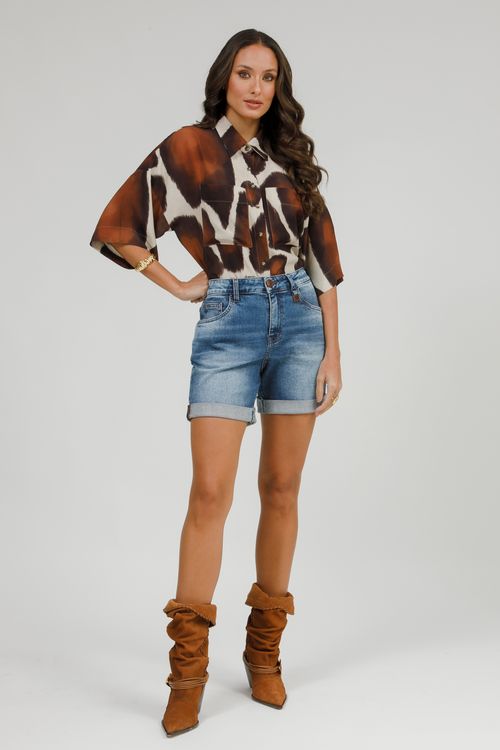 Bermuda Feminina Jeans Luciana