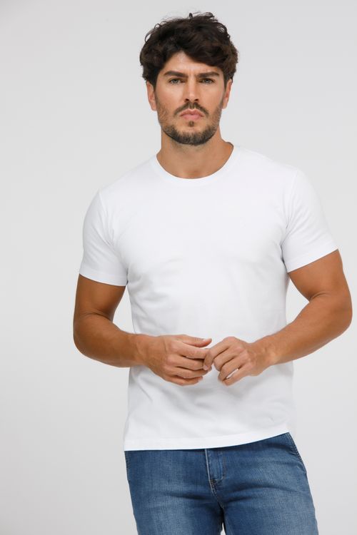 Camiseta Masculina Básica Gola Careca