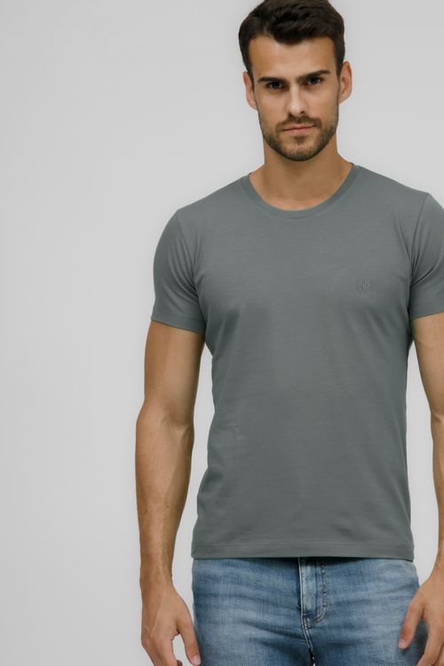 Camiseta Masculina Básica Gola Careca