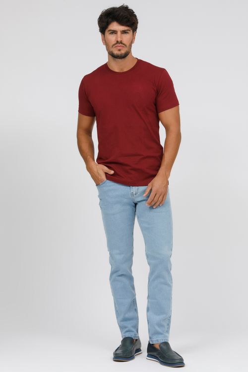 Camiseta Masculina Básica Gola Careca