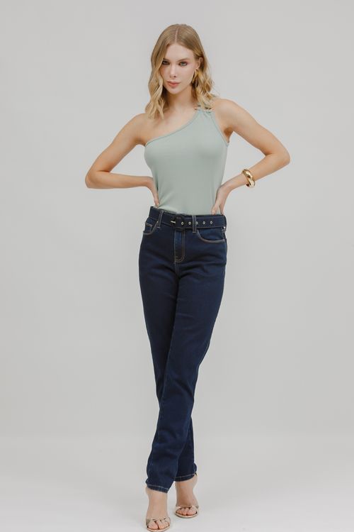 Regata Malha Nula Manga Com Metal