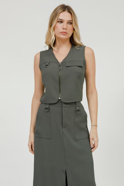 Regata Cavada Com Zíper