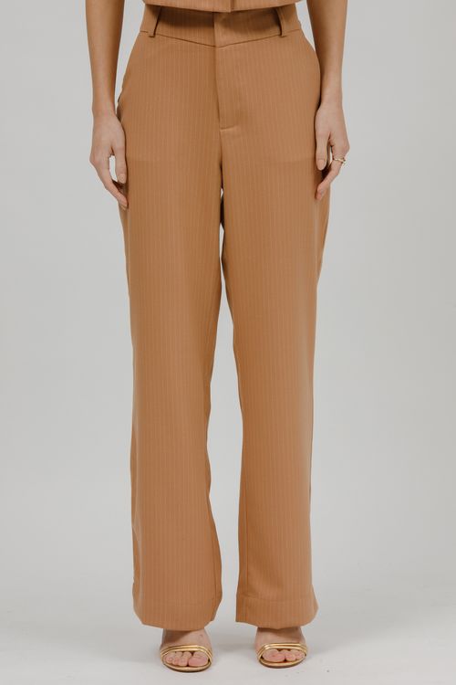 Calça Feminina Alfaiataria Risca De Giz